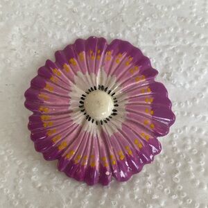 Purple and Pink Flower Brooch